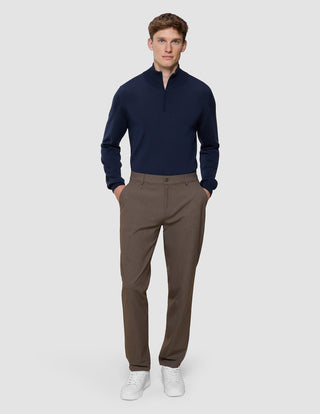 Essential Pants Regular Saddle Brown Melange