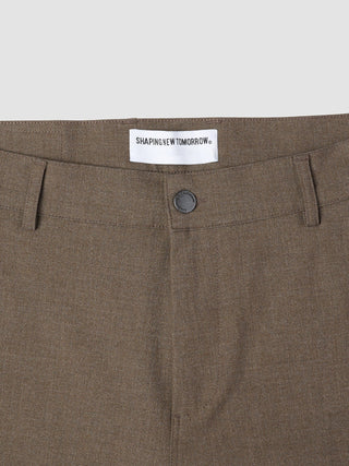 Essential Pants Regular Saddle Brown Melange