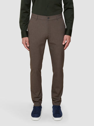 Essential Pants Slim Saddle Brown Melange