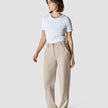 Essential Pants Straight Toffee Check