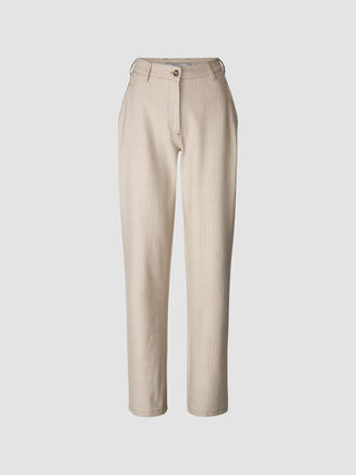 Essential Pants Straight Toffee Check