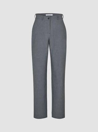 Women's Essential Pants Straight Dark Grey Melange