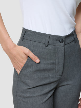 Women's Essential Pants Straight Dark Grey Melange