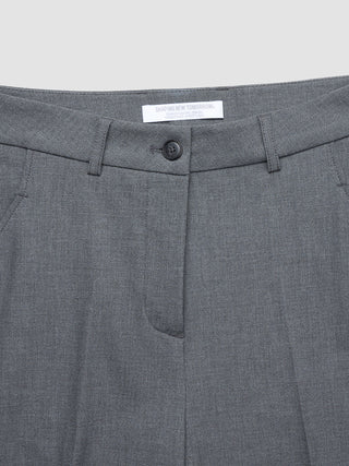 Women's Essential Pants Straight Dark Grey Melange