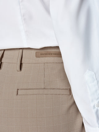 Essential Pants Tapered Toffee Check