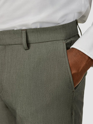 Essential Suit Pants Slim Green Melange