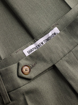 Essential Suit Pants Slim Green Melange