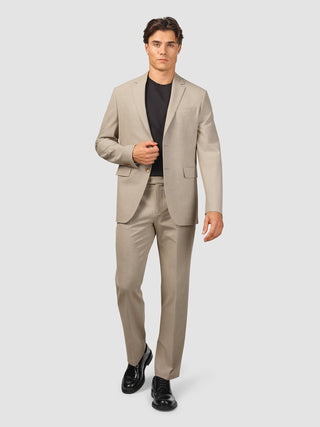 Essential Suit Pants Relaxed Fit Beige Melange