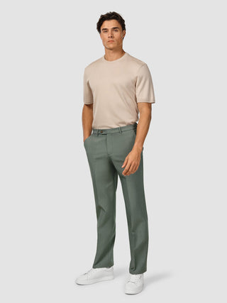 Essential Suit Pants Relaxed Fit Green Melange