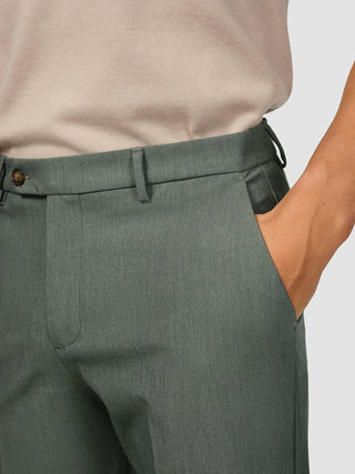 Essential Suit Pants Relaxed Fit Green Melange