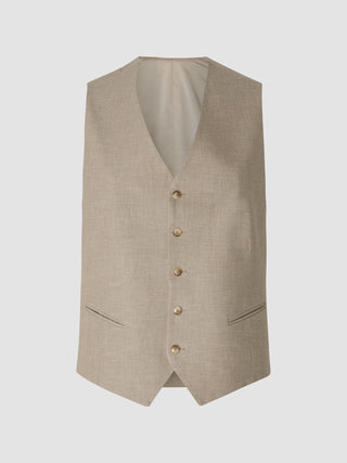 Essential Vest Beige Melange