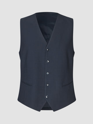 Essential Vest Dark Blue Check