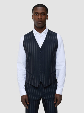 Essential Vest Navy Stripes