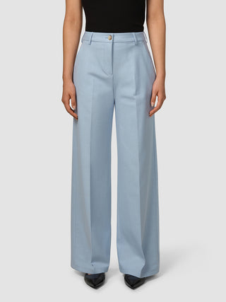 Essential Pants Wide Sky Blue Melange