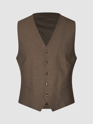 Essential Vest Saddle Brown Melange