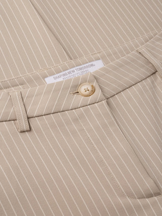 Essential Suit Island Sand Pinstripe Fitted Blazer & Straight Pants