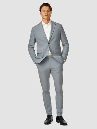 Essential Suit Pants Slim Light Blue Melange