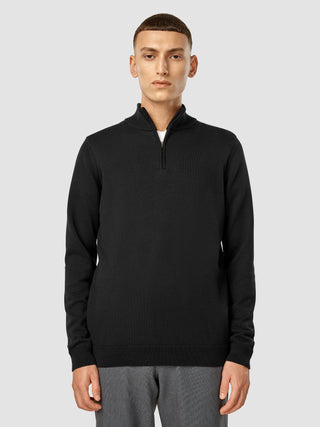 Everyday Knit Half Zip Black