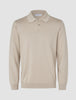 Everyday Knit Long Sleeve Polo Birchwood