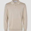 Everyday Knit Long Sleeve Polo Birchwood