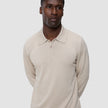 Everyday Knit Long Sleeve Polo Birchwood