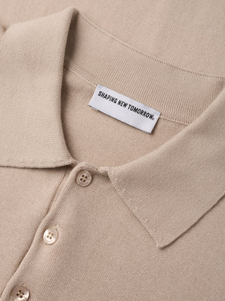 Everyday Knit Short Sleeve Polo Birchwood