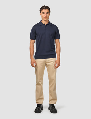 Everyday Knit Short Sleeve Polo Navy