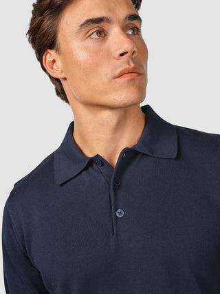 Everyday Knit Short Sleeve Polo Navy