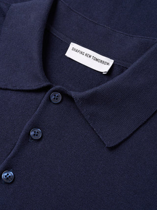 Everyday Knit Short Sleeve Polo Navy