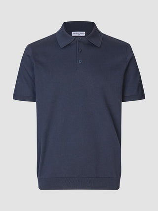 Everyday Knit Short Sleeve Polo Navy