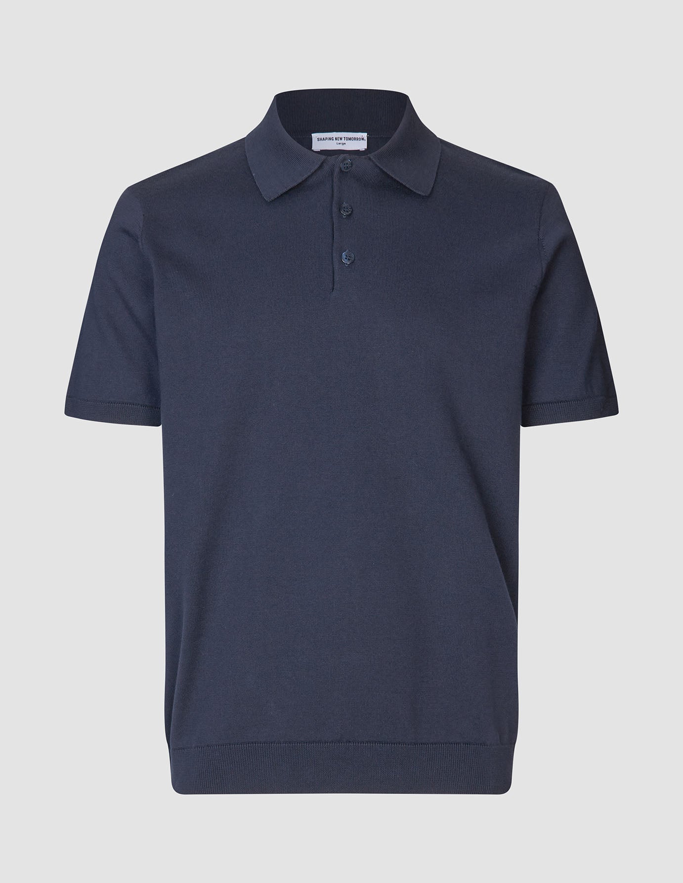 Everyday Knit Short Sleeve Polo Navy