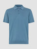 Everyday Knit Short Sleeve Polo Blue Mirage
