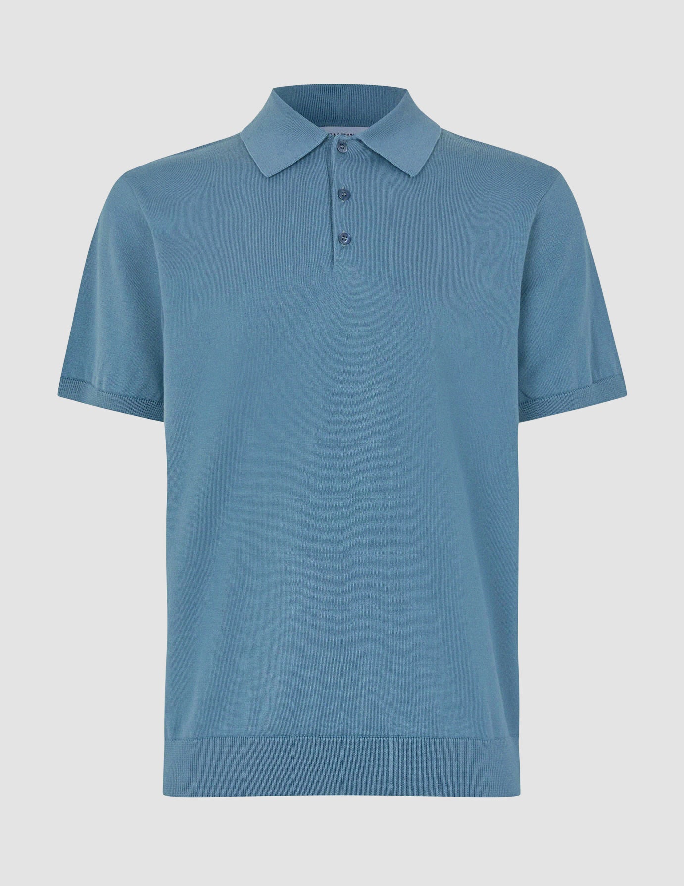 Everyday Knit Short Sleeve Polo Blue Mirage