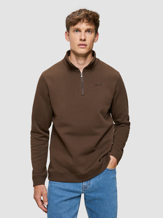 Everyday Half Zip Saddle Brown