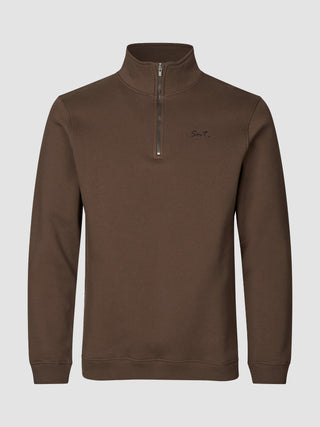 Everyday Half Zip Saddle Brown