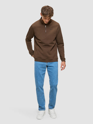 Everyday Half Zip Saddle Brown