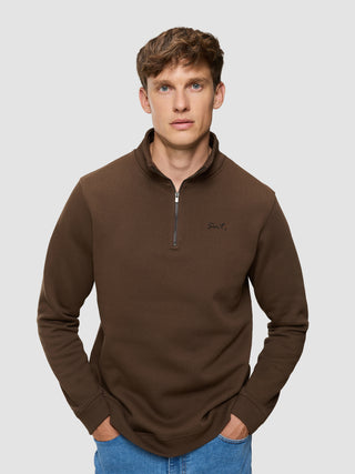 Everyday Half Zip Saddle Brown