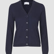 Fine Knit Cardigan Navy