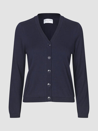 Fine Knit Cardigan Navy