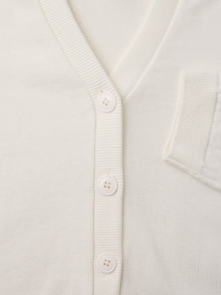 Fine Knit Cardigan Off White