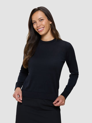 Fine Knit Crewneck Black