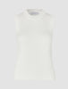 Women's Fine Knit Rib Vest Off White