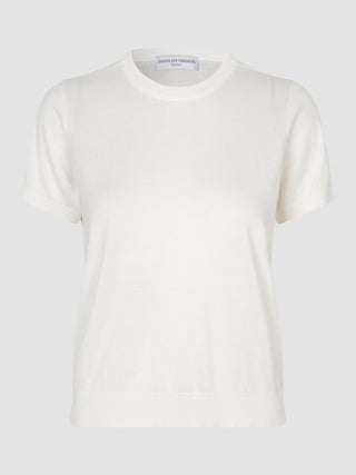 Fine Knit T-shirt Off White