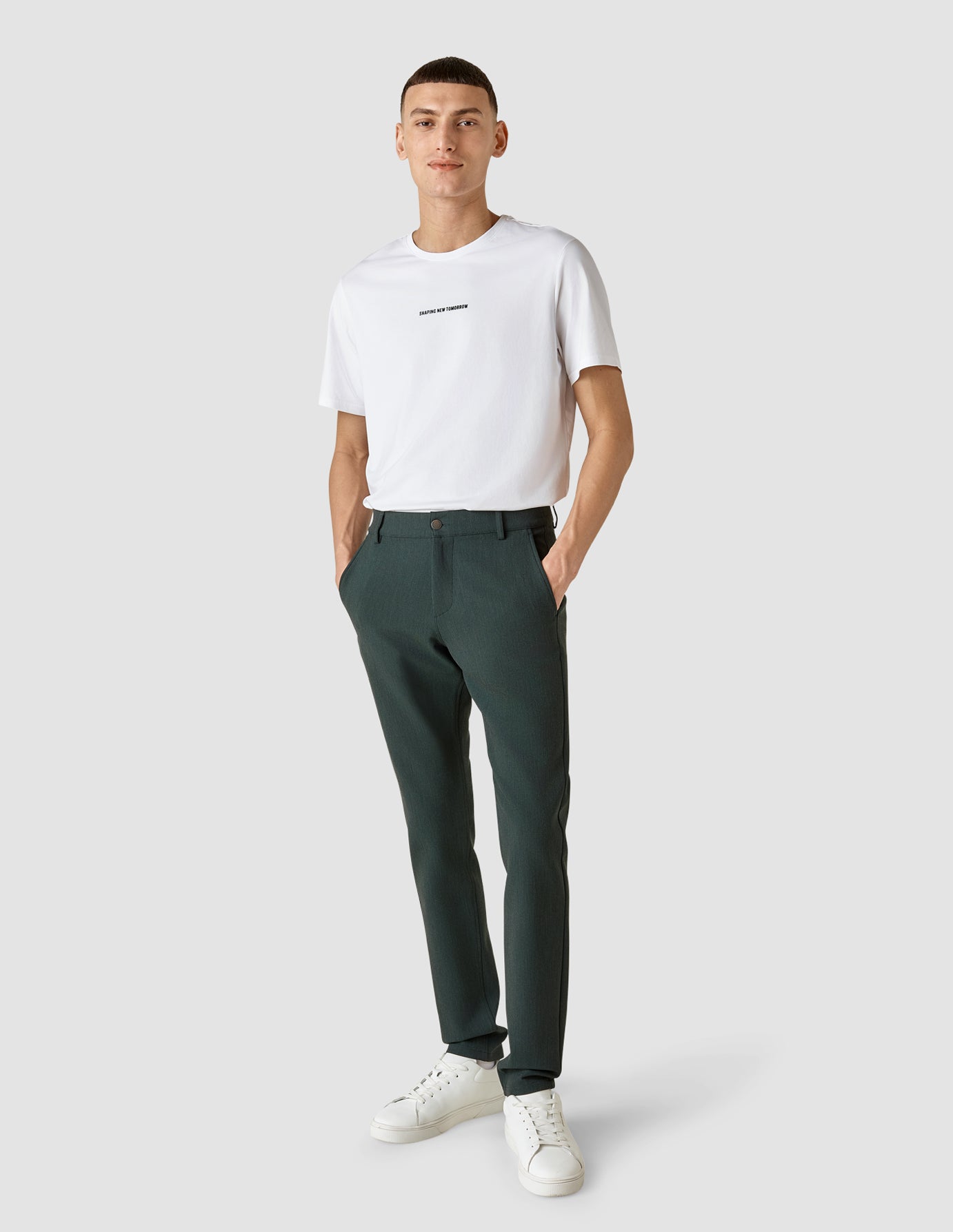 Heavy Edition Pants Slim Deep Green Melange 2.0