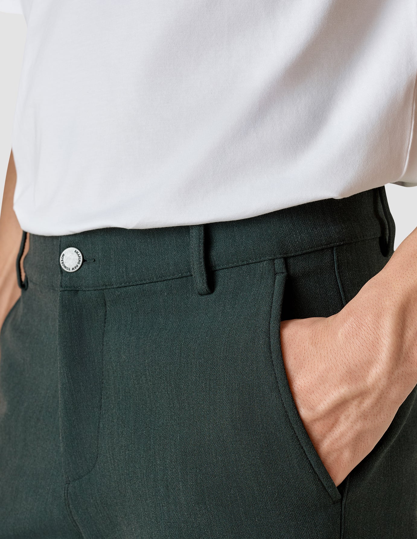 Heavy Edition Pants Slim Deep Green Melange 2.0