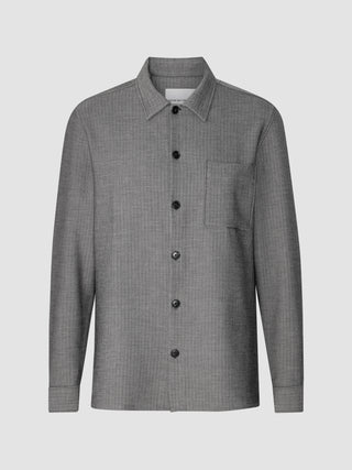 Heavy Edition Transitional Overshirt Grey Herringbone