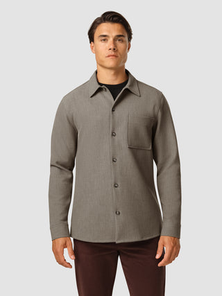Heavy Edition Transitional Overshirt Khaki Melange