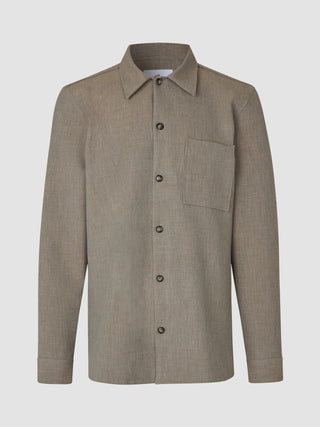 Heavy Edition Transitional Overshirt Khaki Melange
