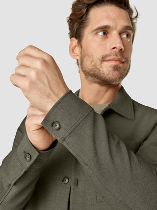 Heavy Edition Transitional Overshirt Remote Green Twill