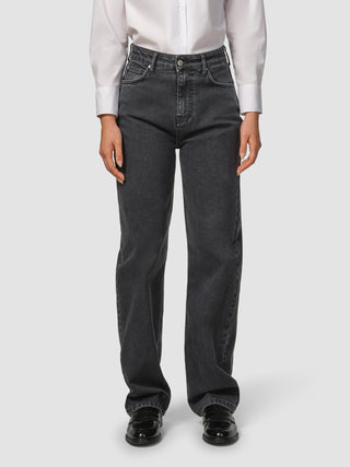 Jeans Straight Washed Black